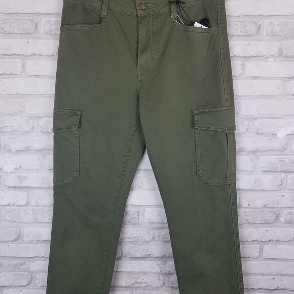 NWOT VINCE Army Green Stretch Twill Skinny Cargo Pants - Picture 4 of 13